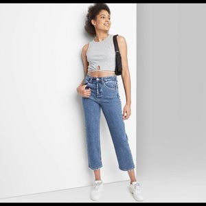 Wild Fable super high rise straight leg jeans